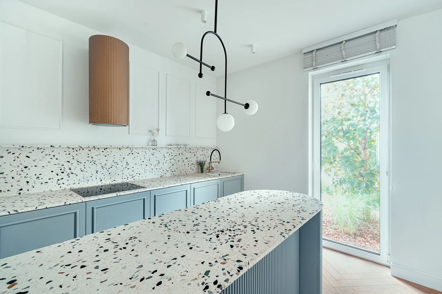 Wyspa kuchenna z terrazzo, KMN Studio